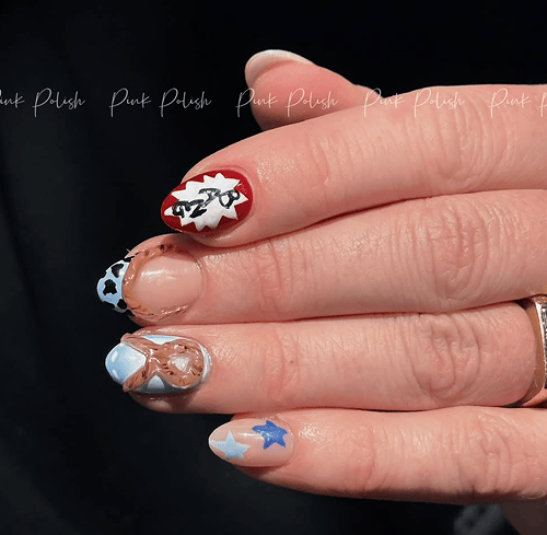 Cartoon character nail art